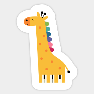 Giraffe Piano Sticker